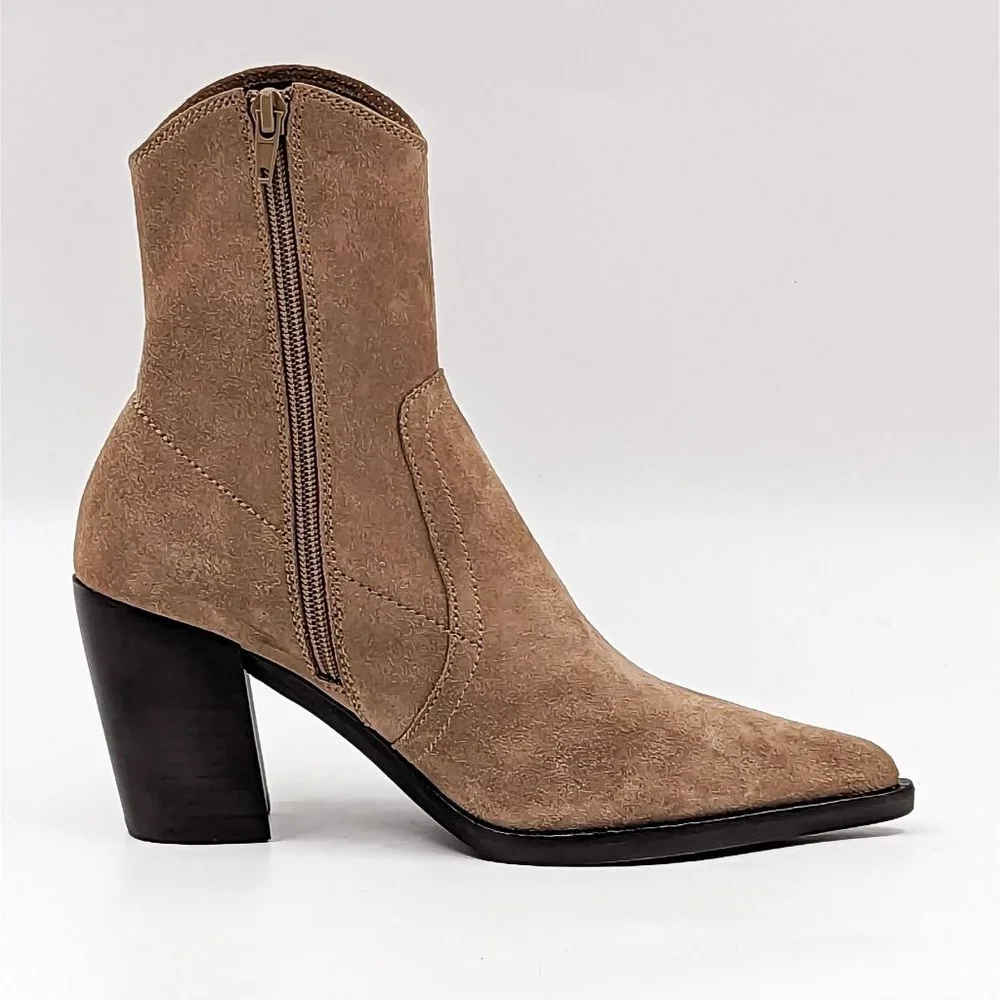 Jeffrey Campbell Women Jolena Natural Suede Western Pointy Boots size 6 - Picture 11 of 12